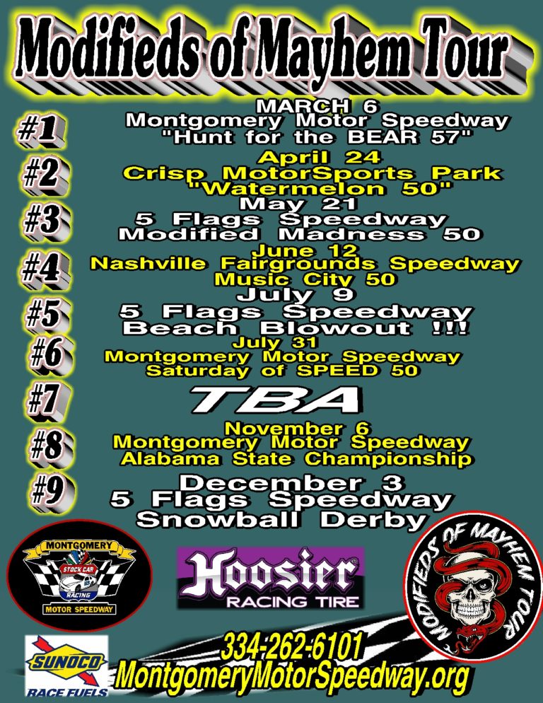 Schedule – Montgomery Motor Speedway